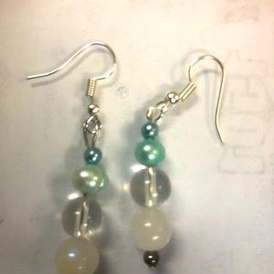 Handmade earrings with natural gemstones
